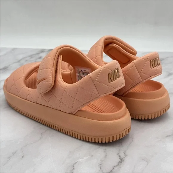 Nike Calm SE Sandals Womens 8 Apricot Agate Quilted Strap HJ9000-800 NWOB - Picture 12 of 14